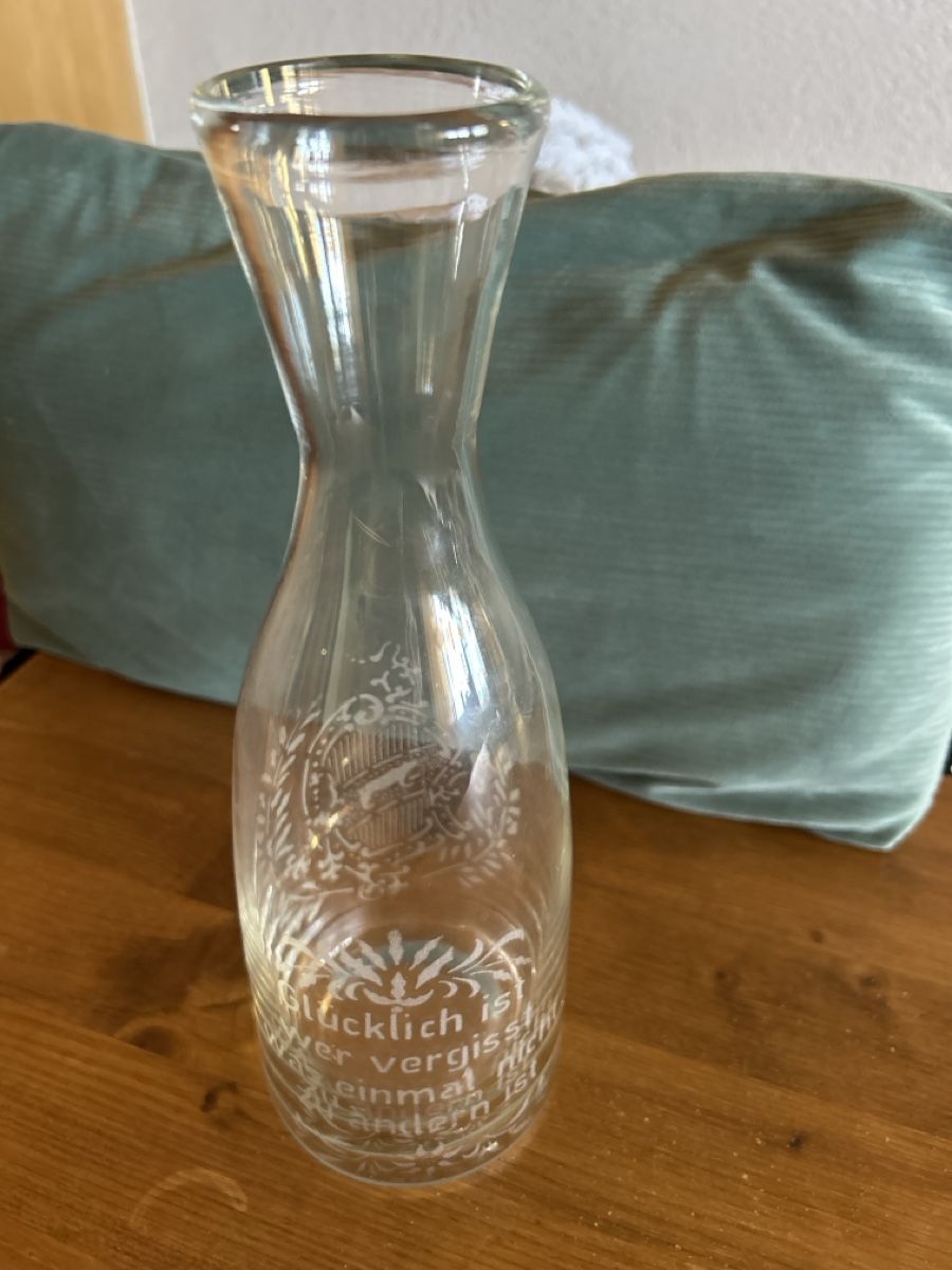 Glasi Hergiswil Carafes: antike Karaffe mit Gravur – D'occasion à Kirchdorf BE par Stella130 2