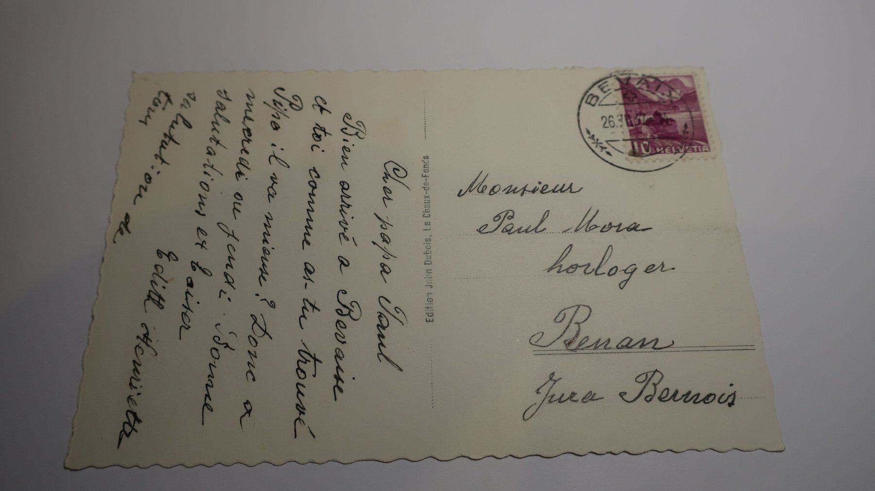 Cartoline postali: Bevaix Le collége 1937 – Usato da Cormoret venduto da Pascalll2001 4