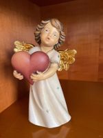 Mary Angel Heart Skulptur Holzfigure 19 cm handgeschnitzte