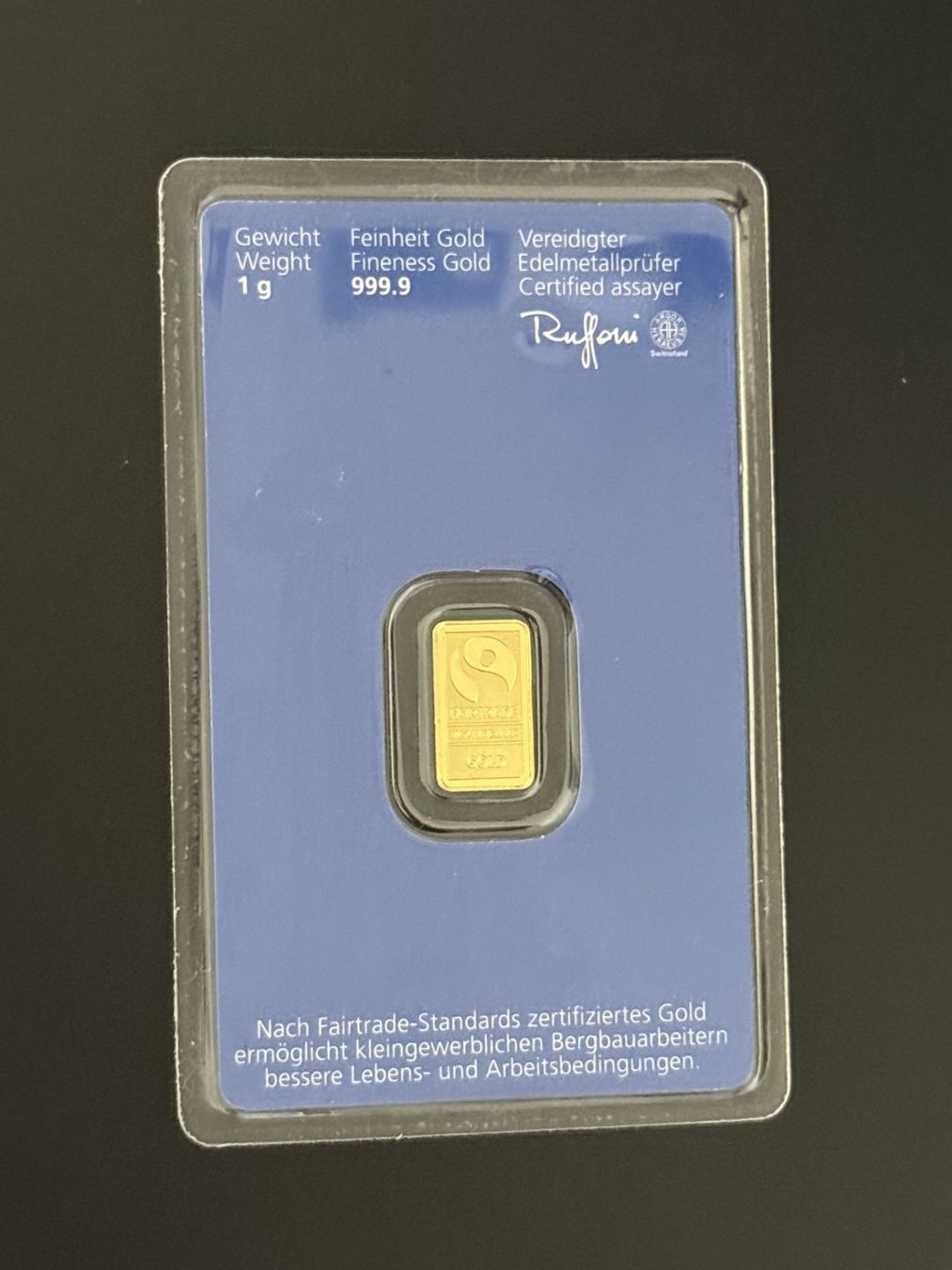 Edelmetalle: Goldbarren 1g Kantonal Bank – Neu und originalverpackt aus Untersiggenthal von byiggy 1