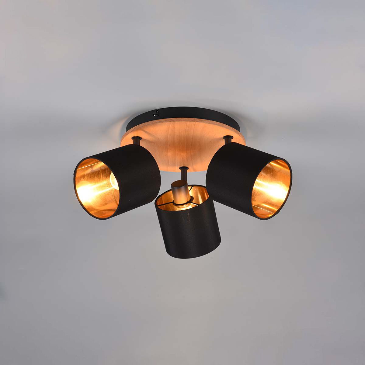 Lampadari & plafoniere: Deckenleuchte, 3 Strahler, Holz, 46 cm Ø – Nuovo (secondo la descrizione) da Kreuzlingen venduto da Smart-Light