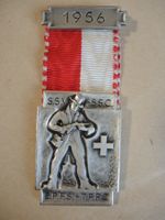 1956 Schützenfest Auszeichnung Medaille Kranz Feldschiessen