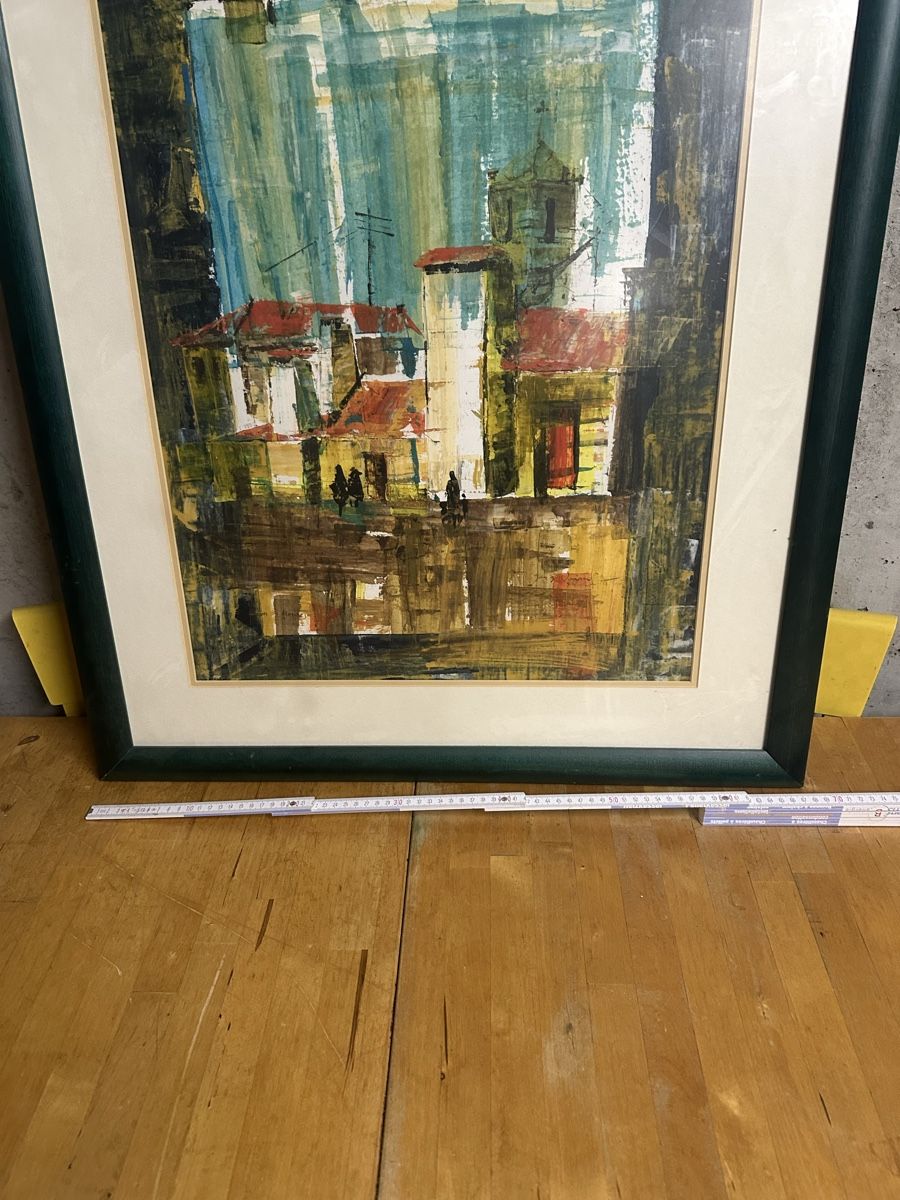 Dipinti: Tableau Genève environ 70x85 encadré – Usato da Bellevue venduto da bordeaux075cl 1
