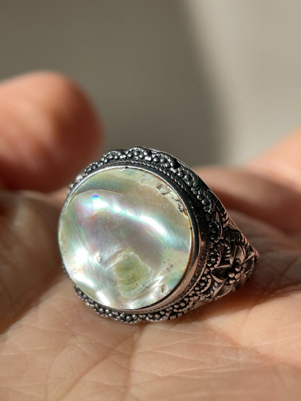 Anelli: Vintage-Ring mit Perlmutt Verstellbar – Nuovo e nell'imballaggio originale da Schiers venduto da sisikristall 6