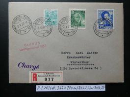 Pro Juventute 1936 Nr. J77+J80 Brief 1. Schw. Automob.Postb.