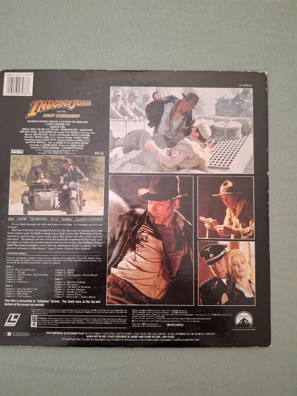 Tutti i DVDs: Laserdisc Indiana Jones  – Usato da Monte Carasso venduto da Buttefly 2
