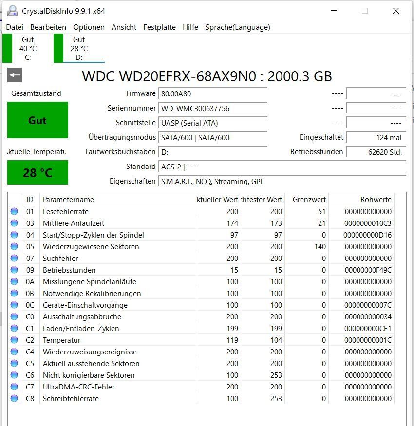 Western Digital Disques durs: 3x WD Red 2TB HDD (Set) – D'occasion à Dietikon par rmo111 3