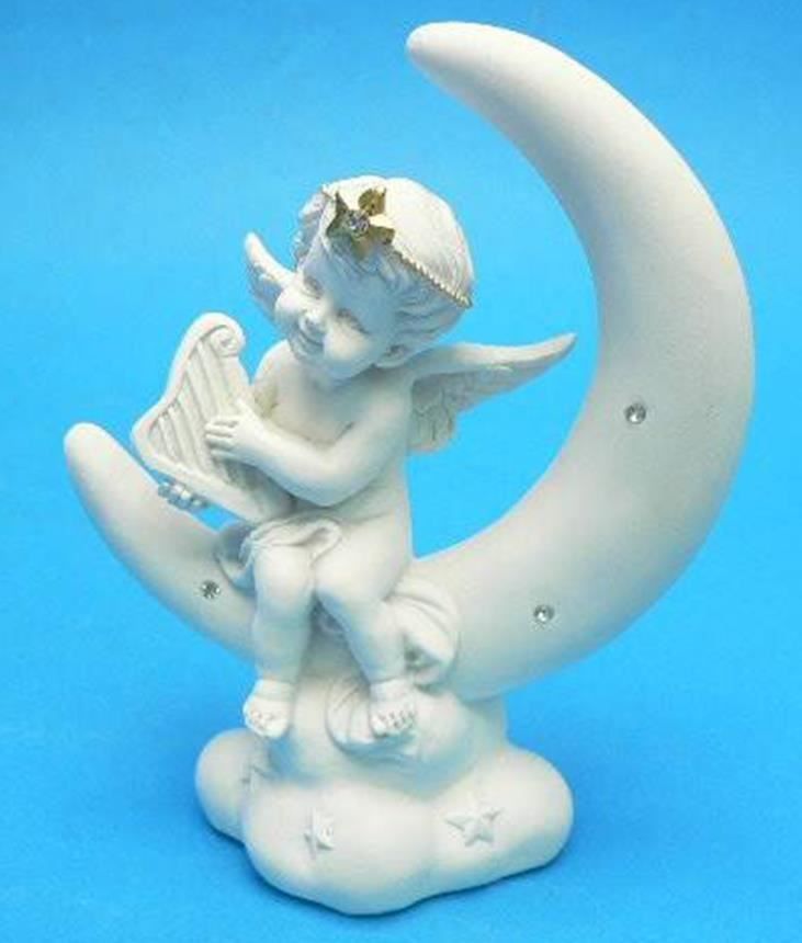 Figuren: Engel mit Harfe im Mond, Nr. c22 – Neu und originalverpackt aus Kottwil von Crazyrolf 2