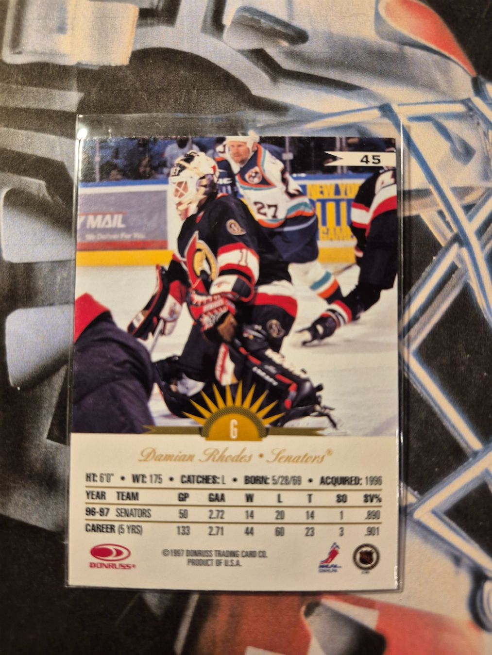 NHL Carte collezionabili: NHL Damian Rhodes Ottawa Senators – Usato da Treiten venduto da Sauber73 1