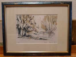 Uferszene von Katrin Dirlam  EA hand-signiert, datiert 1994