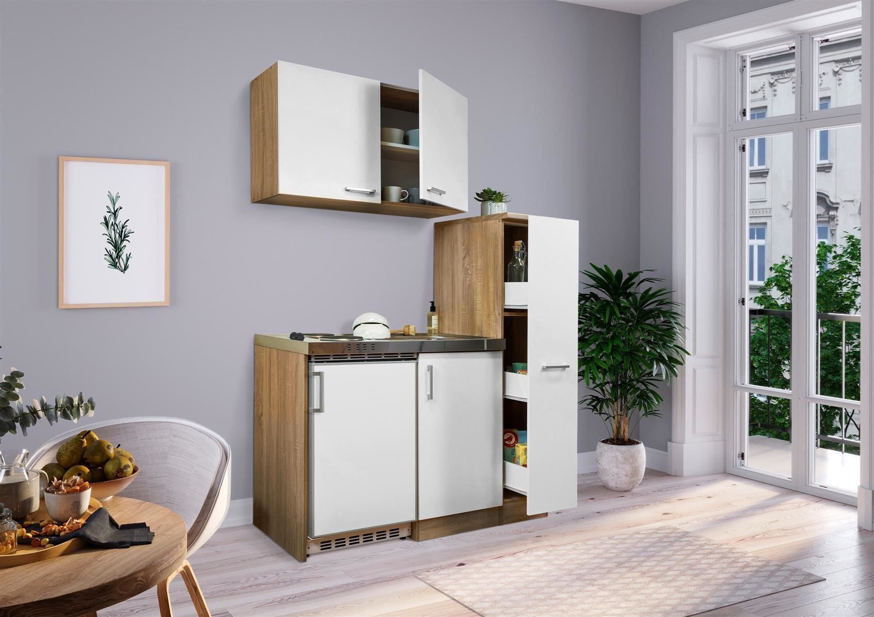 Cucine complete: 675 Miniküche Küchenzeile 130cm E/WEISS - Küche Einbauküche – Nuovo e nell'imballaggio originale da Wallenwil venduto da toesstalvertrieb 2