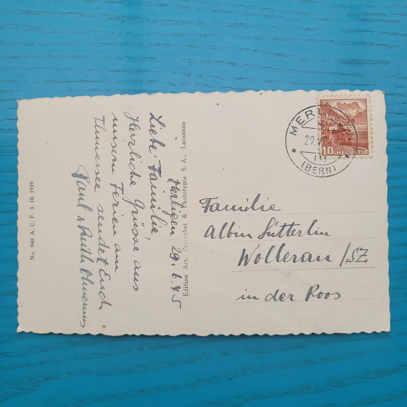 Cartoline postali: Merligen ( Bern) – Usato da SCHÜBELBACH venduto da CoKaHa 1