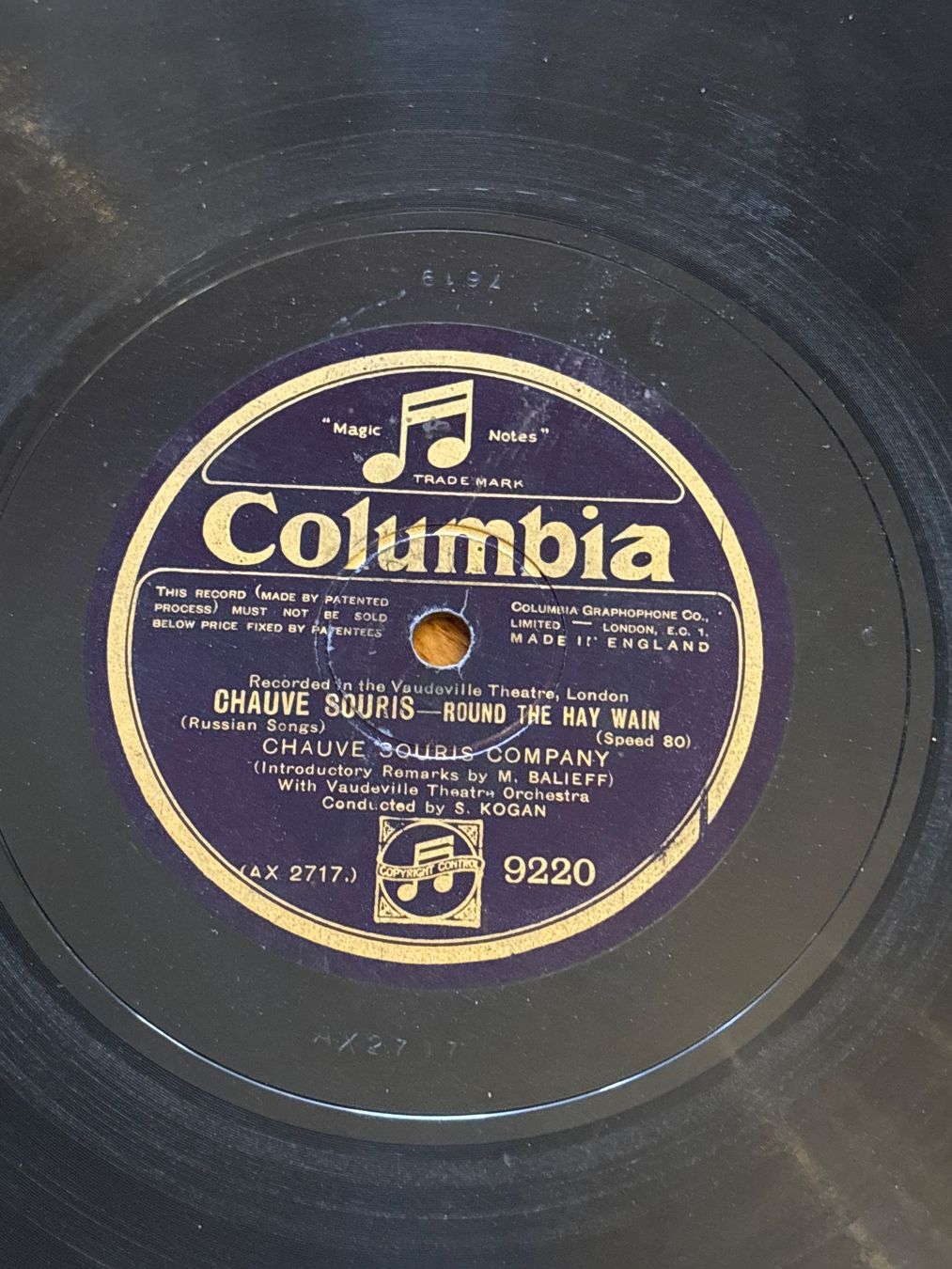 Dischi in vinile: Disque vinyle Columbia Chauve Souris – Usato da Genève venduto da Buens4 3