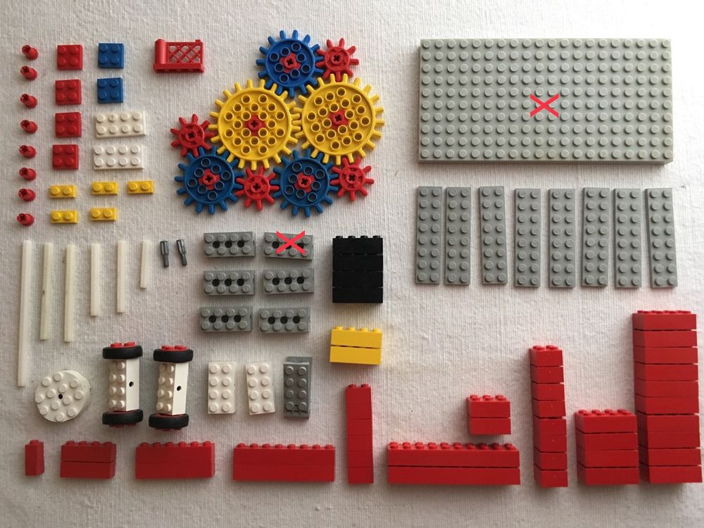 Lego Set 801 Zahnrad Set oh OVP von 1970 m Anl, 4 Fehlteile