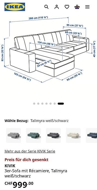 Sofas: IKEA KIVIK Sofa, hellgrau – Gebraucht aus Bazenheid von Exo_Tic 3