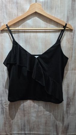 🎉 H&M Spaghettiträger Top - S - Volant-Rüschen-Ausschnitt