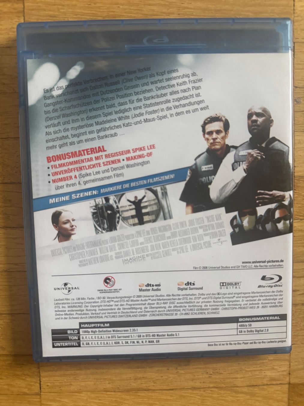 Tutti i DVDs: INSIDE MAN  (BLU-RAY). SPIKE LEE – Usato da Basel venduto da san_2qlq 1