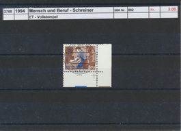 1994 "Mensch und Beruf - Schreiner", ET - Vollstempel