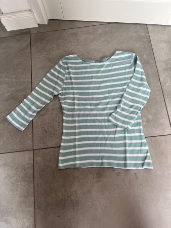 Langarmshirt, Mint, weiss, Gr. S, w. Neu