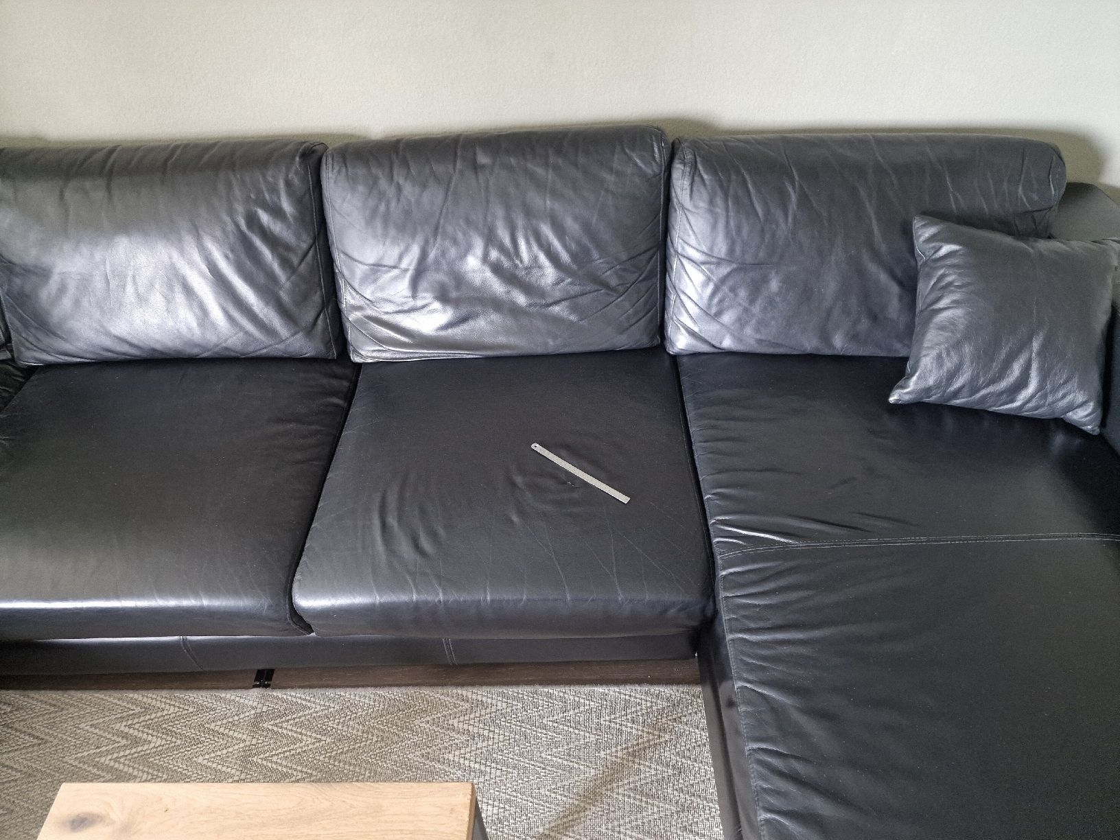 Sofas: Leder Sofa, schwarz, Echtleder – Gebraucht aus Elgg von bau_h7s2 8
