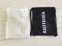 Raiffeisen Turnbeutel, Schwarz, Neu, Praktisch!