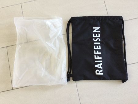 Raiffeisen Turnbeutel, Schwarz, Neu, Praktisch!