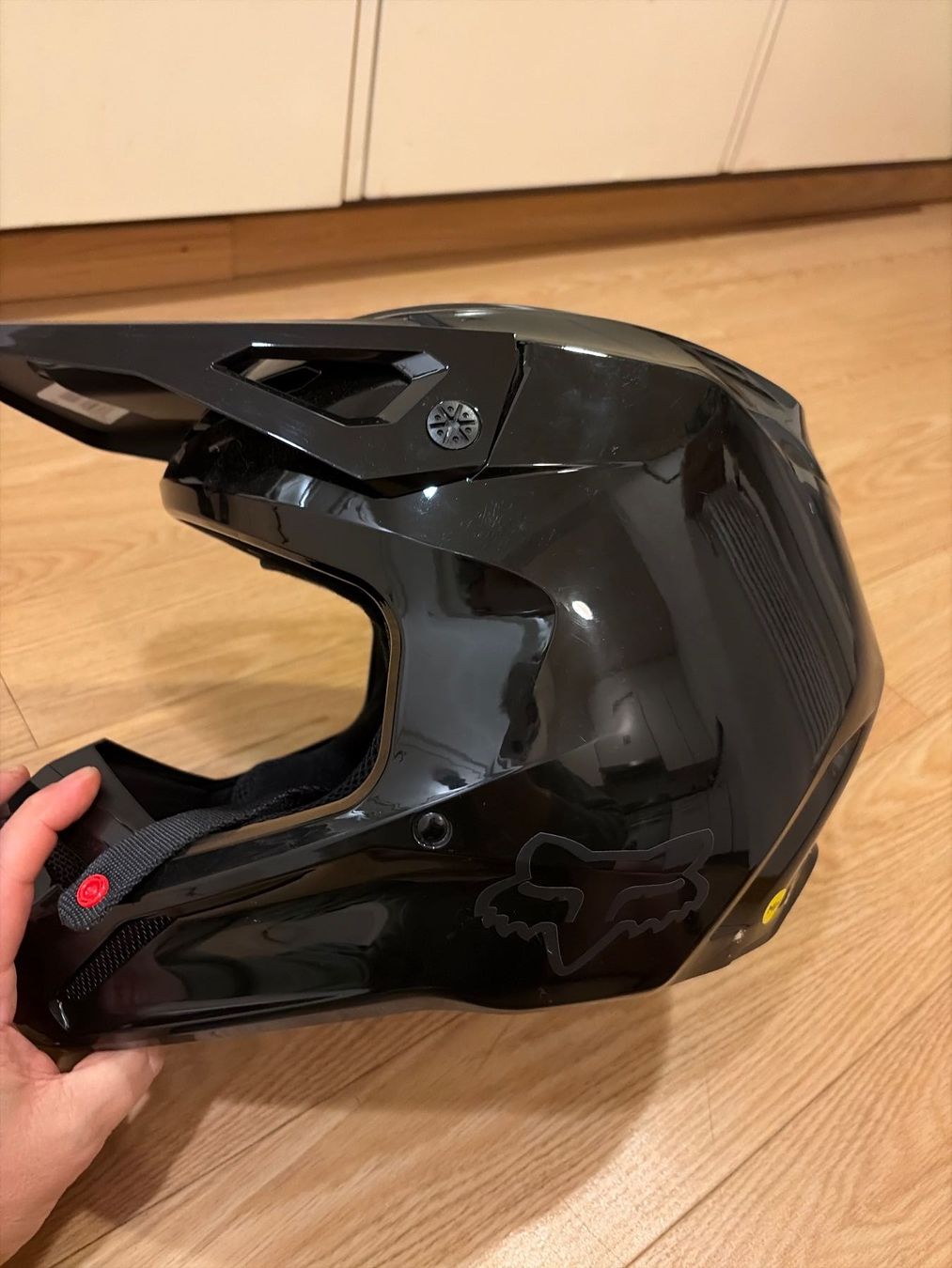 Fox Caschi & visiere: Fox Racing V1 Solid Gloss Black – Taille XL – Usato da Davos Platz venduto da Simon76RM 2