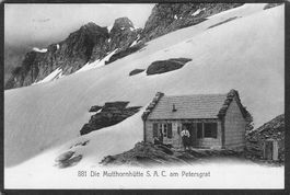 #Mutthornhütte S.A.C. am Petersgrat , gel. 1917