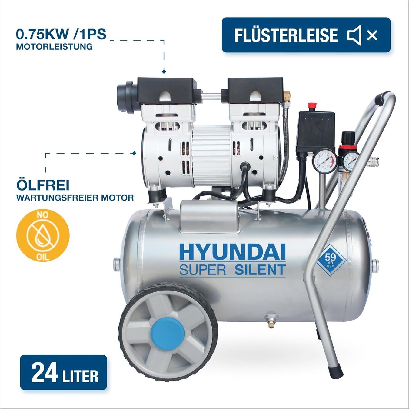 Compresseurs: HYUNDAI Silent Kompressor SAC55752 – Neuf avec emballage d'origine à Bottighofen par zaap 1