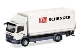 Herpa H318761 DB Schenker, Atego 13 Planen-LKW mit Ladebordw