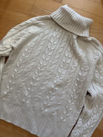 Modissa Kaschmir Seide Pullover Gr. S Rollkragen beige crème