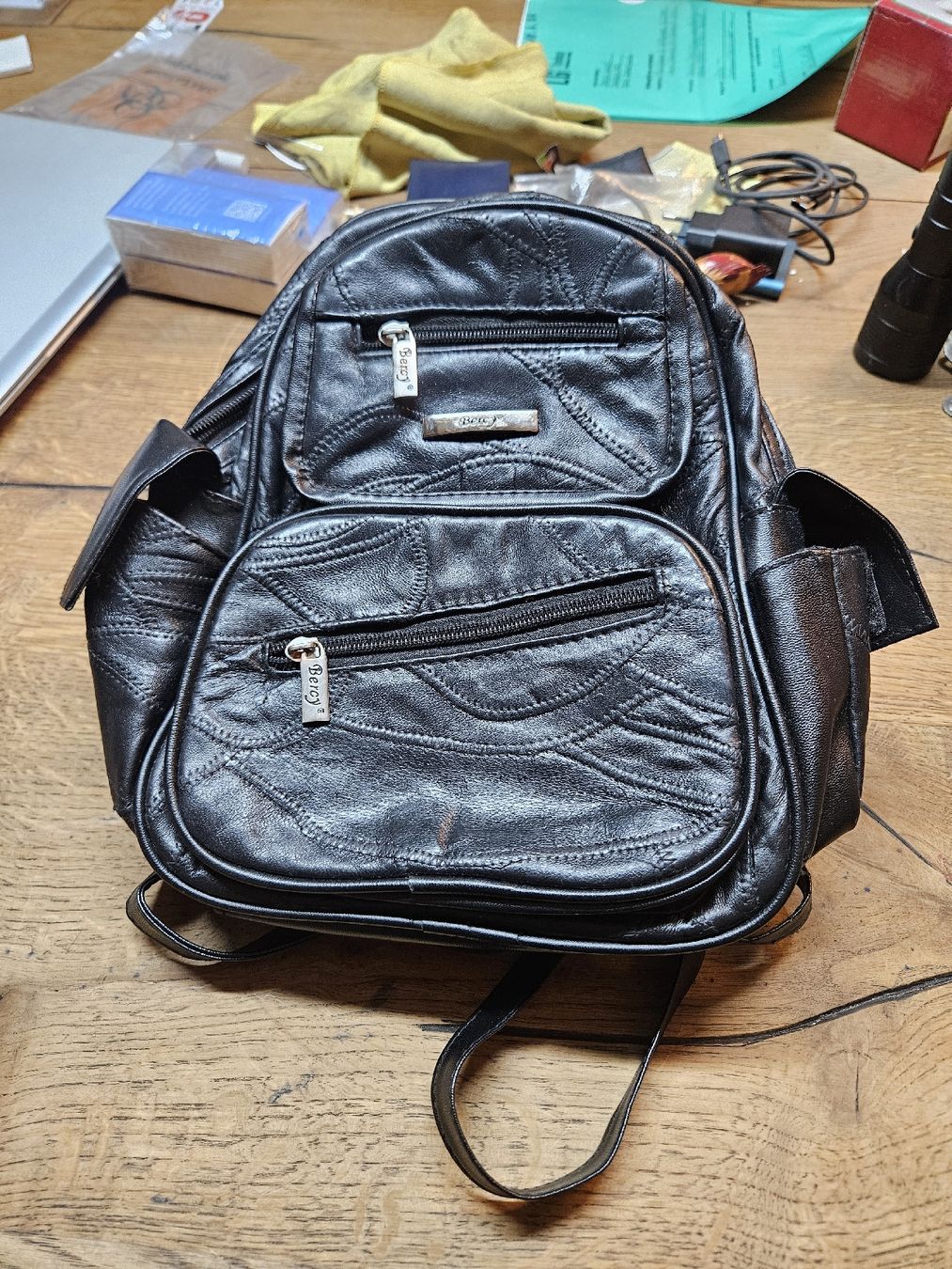 Rucksäcke: Rucksack Bercy Leder schwarz Patchwork guter Zustand – Gebraucht aus Rorschach von TimelessTrading