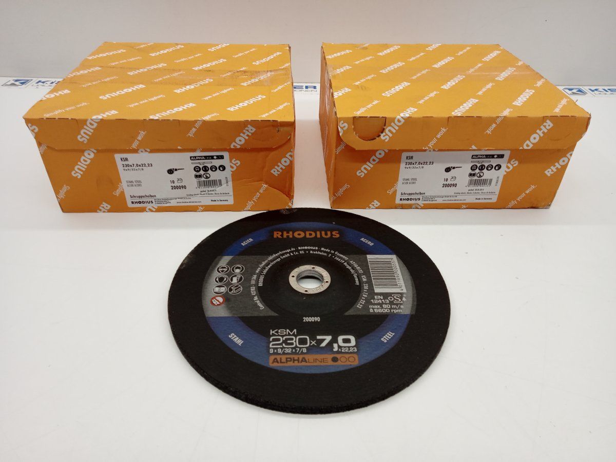 Alle Werkzeuge: 10x Schruppscheiben Rhodius 230mm ø – Neu und originalverpackt aus Kehrsatz von rabrovo56