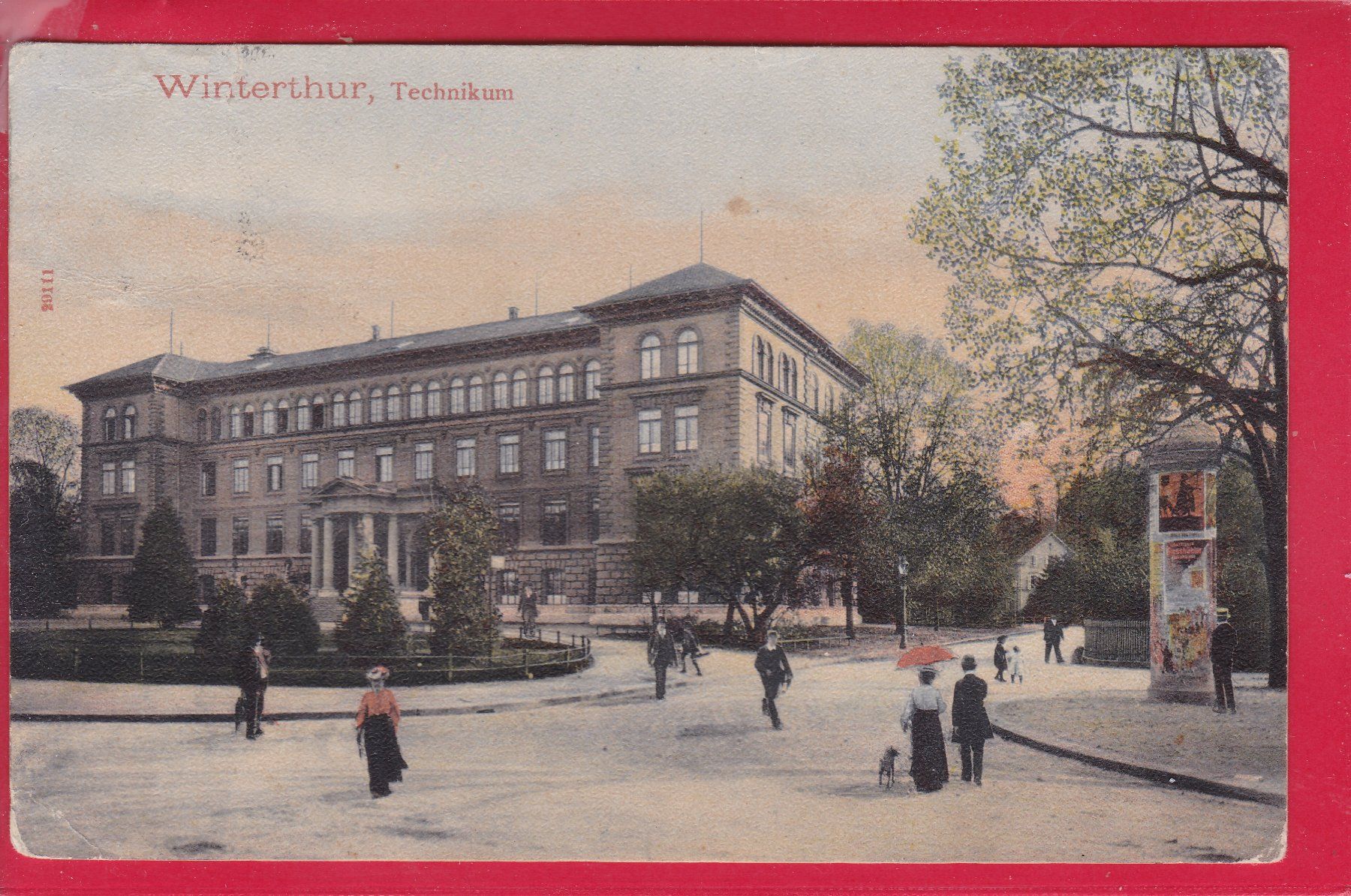 Cartoline postali: WINTERTHUR, TECHNIKUM, 24.11.1905 – Usato da Oberrieden venduto da Gebirgsstelze