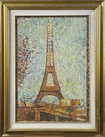Neri Dipinto Torre Eiffel, cornice dorata, 63x49 cm