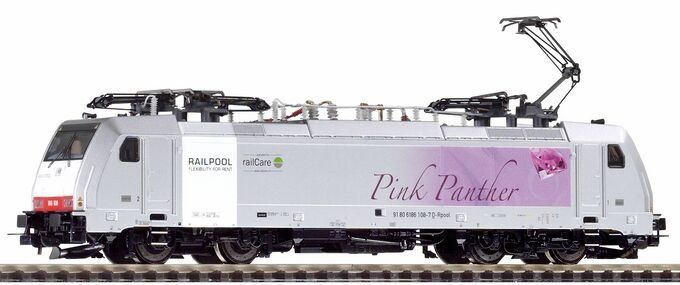 Piko Modellini di ferrovie: Piko E-Lok BR 186 Railpool Pink Panther – Nuovo e nell'imballaggio originale da Interlaken venduto da F.Loco
