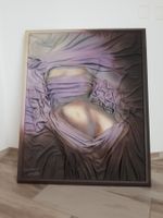 Tableau buste nu original 3D relief Pièce unique signée