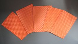Tischsets Orange 5Stk. 70er Jahre