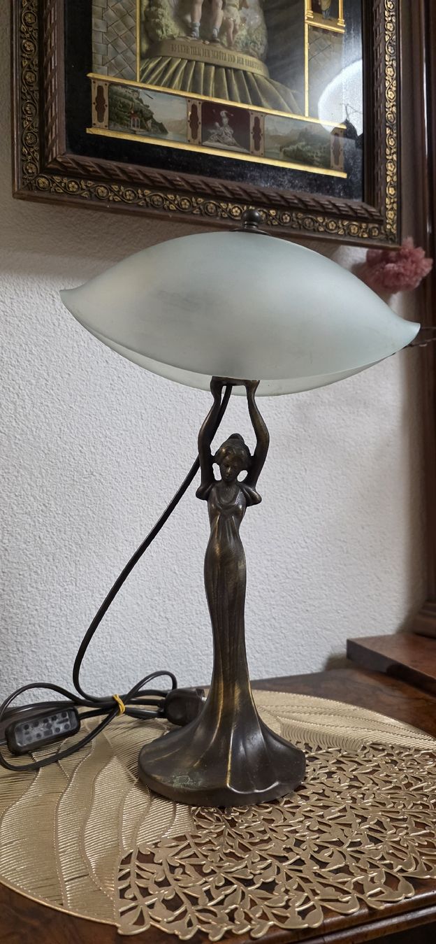 Lampade: Jugenstil Bronze Lampe, Tischlampe – Usato da Kaufdorf venduto da Nati-Nati 7
