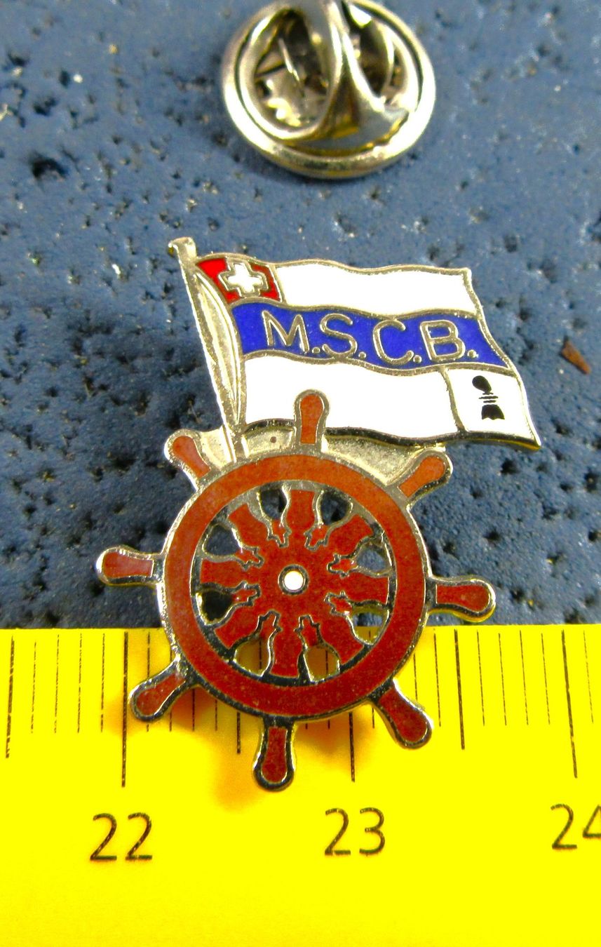 Basler Placchette & Badge: MSCB BASEL SCHIFFFAHRT PIN ENAMEL – Usato da Ettingen venduto da Hausi4711