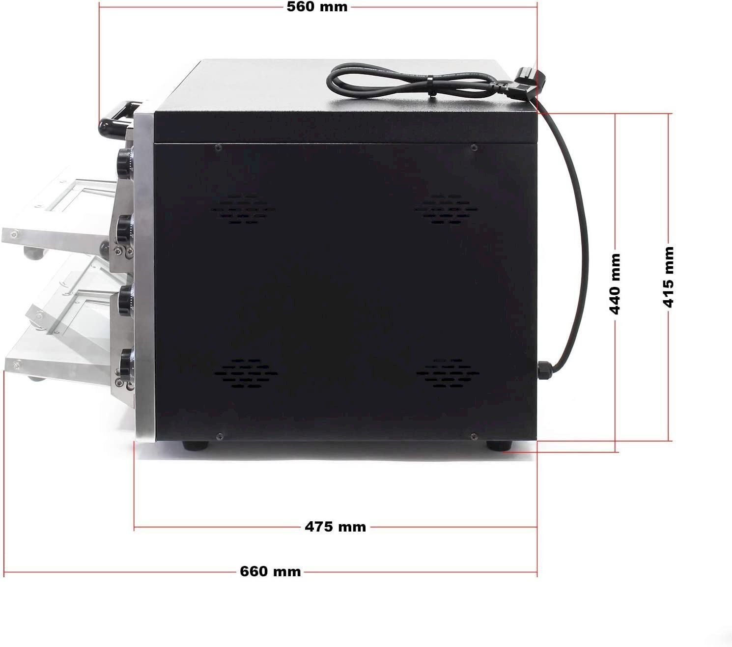 Sonstiges für die Gastronomie & Hotel: WilTec 2-Etagen Pizza-Backofen 3000W – Neu und originalverpackt aus Bottighofen von zaap 5