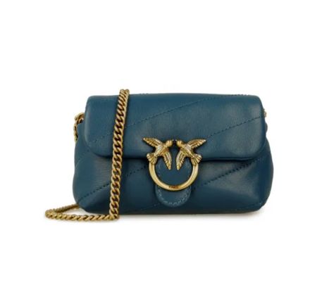 PINKO Umhängetasche LOVE MICRO PUFF C SHEEP NAPPA petrol blu