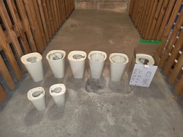 Boskke Sky Planter weiss  6xM / 2xS gebraucht / Blumentopf