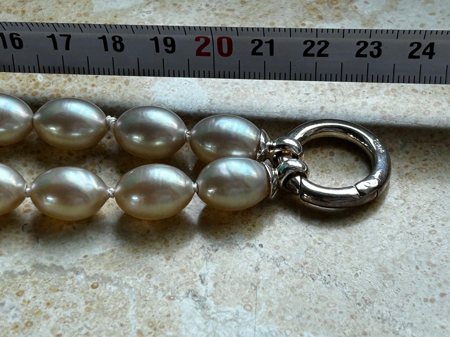 Catenine: Perlenkette mit Silberverschluss pompös (45cm) – Nuovo (secondo la descrizione) da Dittingen venduto da Bijoubelle 8