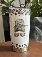 Thermobecher Edelstahl Frau Leopard 20oz mit Deckel