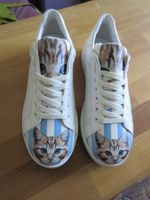 Damen Sneakers mit Katzenmotiv aus Italien