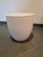 Übertopf weiss, mit Struktur, Höhe 24 cm, Ø 24 cm