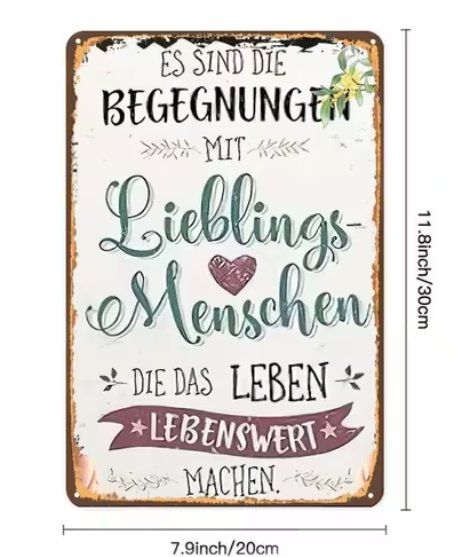 Schilder: Schild Lieblingsmenschen – Neu und originalverpackt aus Gerlafingen von Tsuru 1