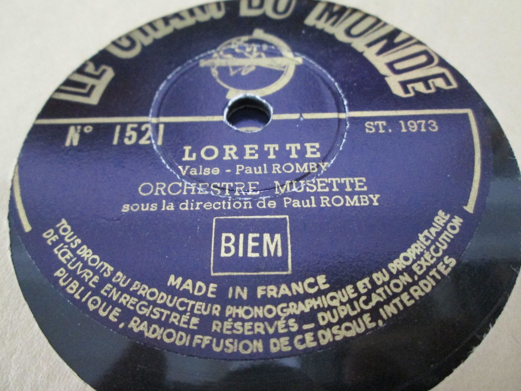 Schallplatten: DISQUES 78 TOURS – Gebraucht aus Lausanne von Leag 3