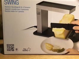 Swing Raclette Abstreichgerät für 4 Personen neu